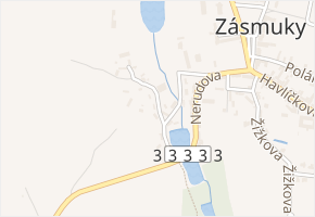 Vyšehrad v obci Zásmuky - mapa ulice