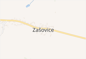 Zašovice v obci Zašovice - mapa části obce
