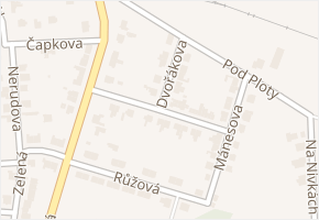 Bezručova v obci Zastávka - mapa ulice
