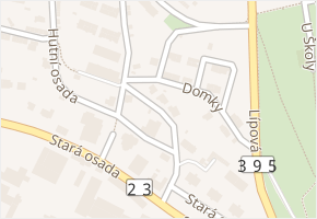 Hutní osada v obci Zastávka - mapa ulice