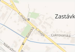 Zastávka v obci Zastávka - mapa části obce