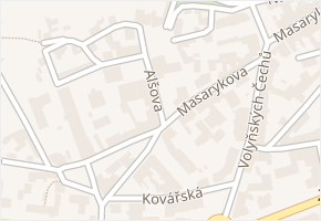 Alšova v obci Žatec - mapa ulice