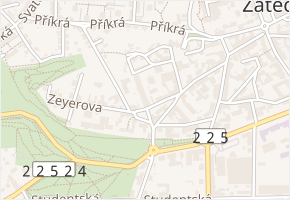 Chmelařské náměstí v obci Žatec - mapa ulice