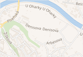 Denisova v obci Žatec - mapa ulice