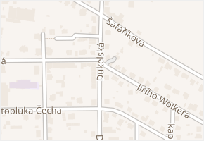Dukelská v obci Žatec - mapa ulice