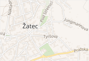 Jakubská v obci Žatec - mapa ulice