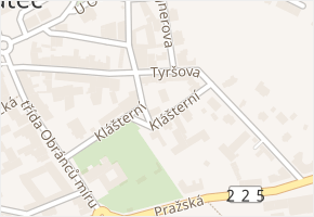 Klášterní v obci Žatec - mapa ulice