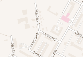 Malínská v obci Žatec - mapa ulice