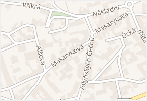 Masarykova v obci Žatec - mapa ulice