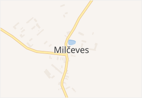 Milčeves v obci Žatec - mapa části obce