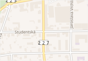 Studentská v obci Žatec - mapa ulice