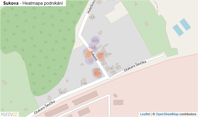 Mapa Sukova - Firmy v ulici.