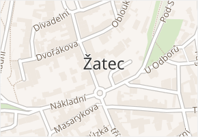 třída Obránců míru v obci Žatec - mapa ulice