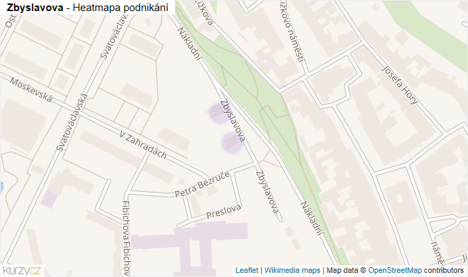 Mapa Zbyslavova - Firmy v ulici.