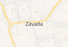 Závada v obci Závada - mapa části obce