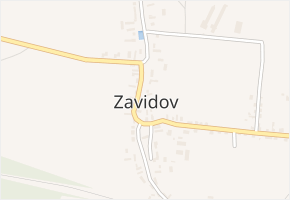 Zavidov v obci Zavidov - mapa části obce