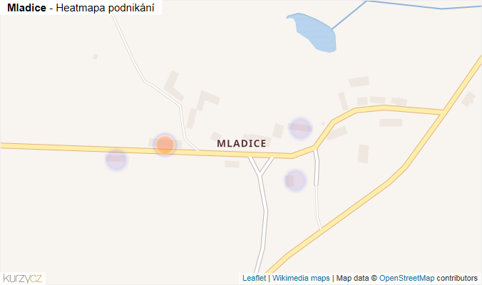 Mapa Mladice - Firmy v části obce.