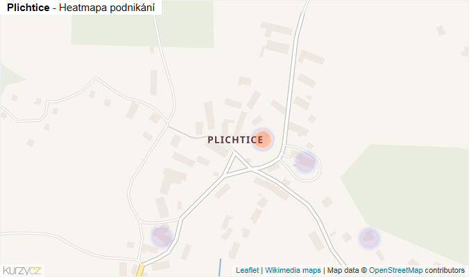 Mapa Plichtice - Firmy v části obce.