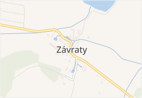 Závraty v obci Závraty - mapa části obce