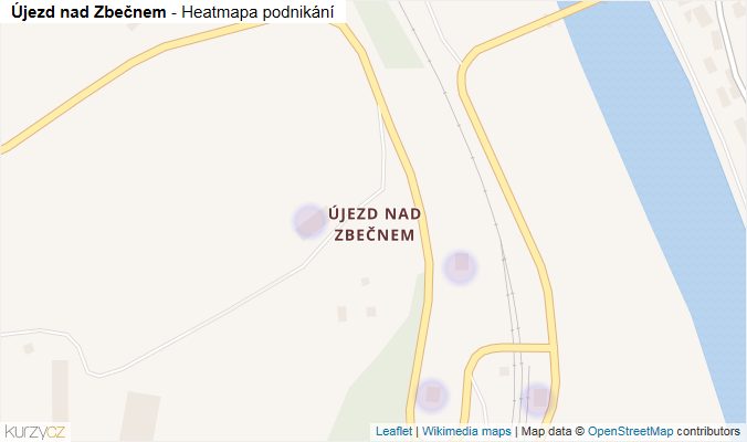 Mapa Újezd nad Zbečnem - Firmy v části obce.