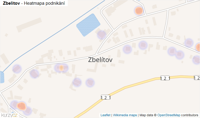 Mapa Zbelítov - Firmy v části obce.