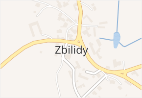 Zbilidy v obci Zbilidy - mapa části obce