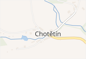 Chotětín v obci Zbiroh - mapa části obce