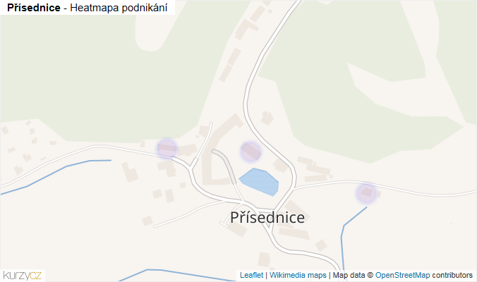 Mapa Přísednice - Firmy v části obce.