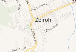 V Brcích v obci Zbiroh - mapa ulice