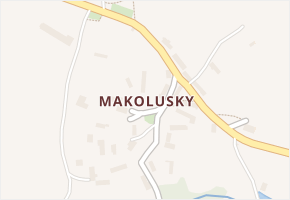 Makolusky v obci Zbizuby - mapa části obce