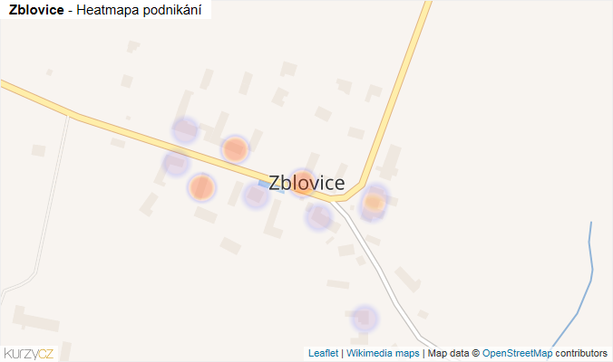 Mapa Zblovice - Firmy v části obce.
