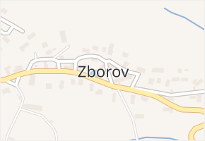 Zborov v obci Zborov - mapa části obce