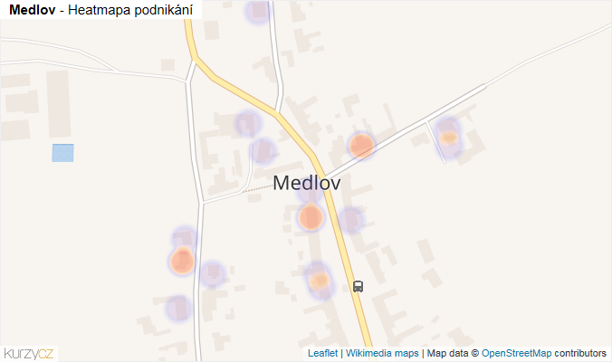 Mapa Medlov - Firmy v části obce.