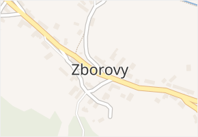 Zborovy v obci Zborovy - mapa části obce
