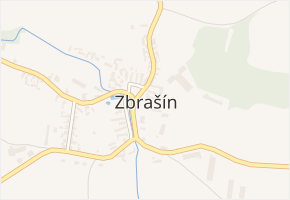 Zbrašín v obci Zbrašín - mapa části obce