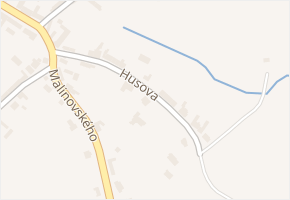 Husova v obci Zbraslav - mapa ulice