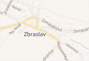 Masarykova v obci Zbraslav - mapa ulice
