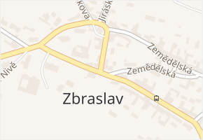 Zbraslav v obci Zbraslav - mapa části obce
