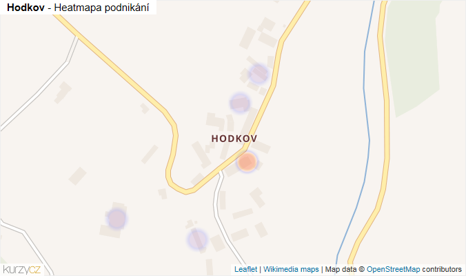 Mapa Hodkov - Firmy v části obce.