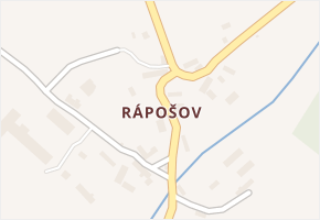 Rápošov v obci Zbraslavice - mapa části obce
