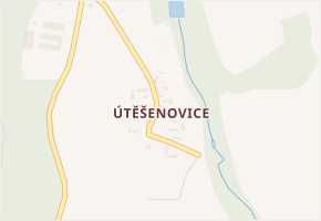 Útěšenovice v obci Zbraslavice - mapa části obce