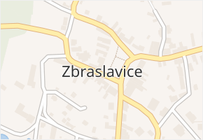 Zbraslavice v obci Zbraslavice - mapa části obce