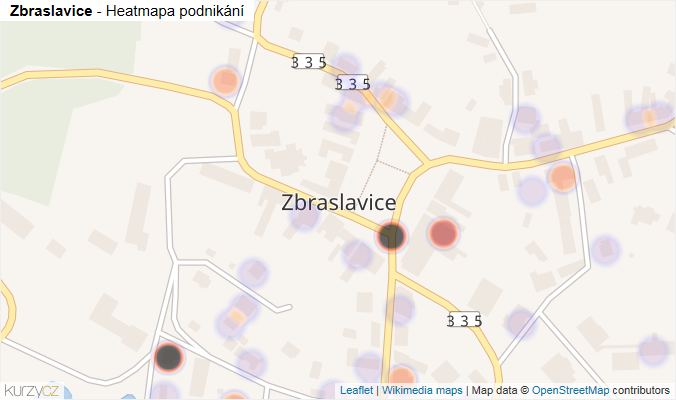 Mapa Zbraslavice - Firmy v části obce.