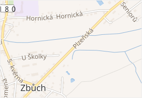 Plzeňská v obci Zbůch - mapa ulice