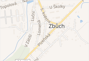 Průkopnická v obci Zbůch - mapa ulice