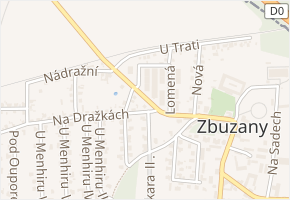 Jinočanská v obci Zbuzany - mapa ulice