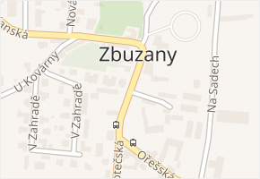 Na Návsi v obci Zbuzany - mapa ulice