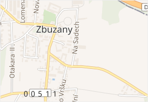 Na Sadech v obci Zbuzany - mapa ulice