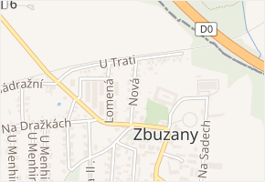 Nová v obci Zbuzany - mapa ulice