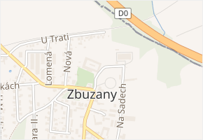 Pod Kaštany v obci Zbuzany - mapa ulice